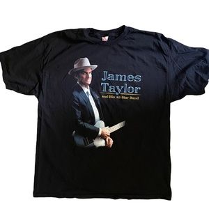 James Taylor Black 2014 Tour Concert Short Sleeve Alstyle Apparel T